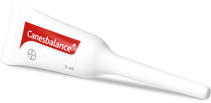 Aplikator z gelom za nožnico Canesbalance za zdravljenje simptomov bakterijske vaginoze