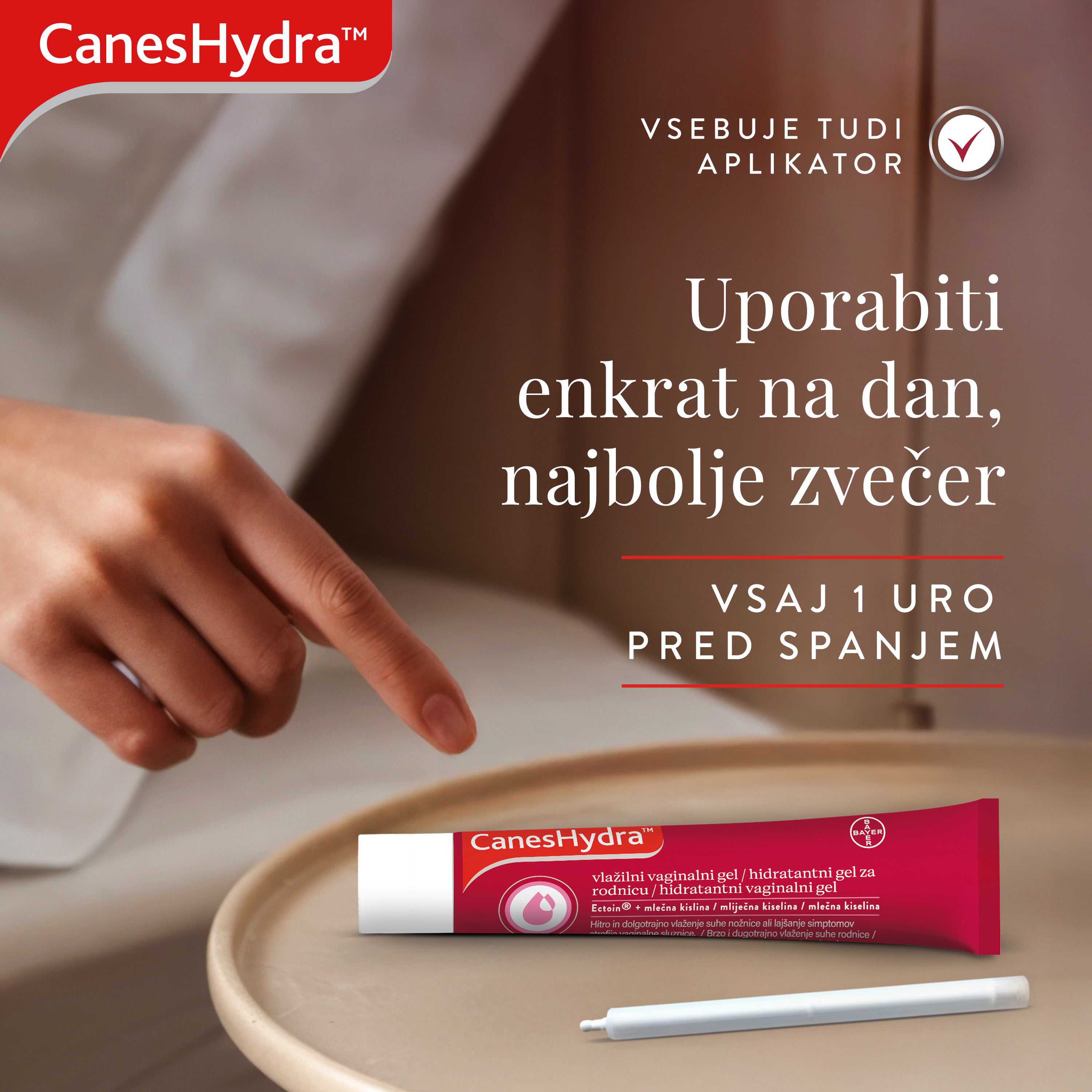 CanesHydraTM vlažilni vaginalni gel